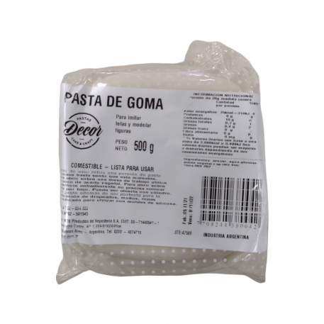 PASTA DE GOMA BLANCA 500GR