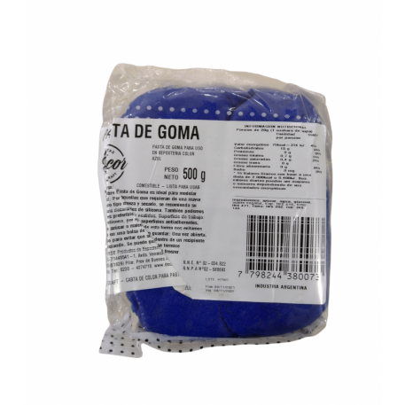 PASTA DE GOMA AZUL 500GR