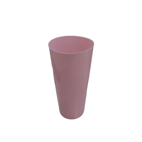 VASO TRAGO LARGO ROSA PASTEL X10