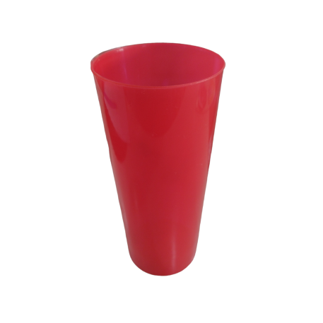 VASO TRAGO LARGO ROJO X10