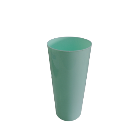 VASO TRAGO LARGO VERDE PASTEL X10