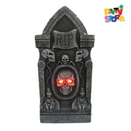 LAPIDA DE ULTRATUMBA C/CALAVERA 4 LEDS ROJOS